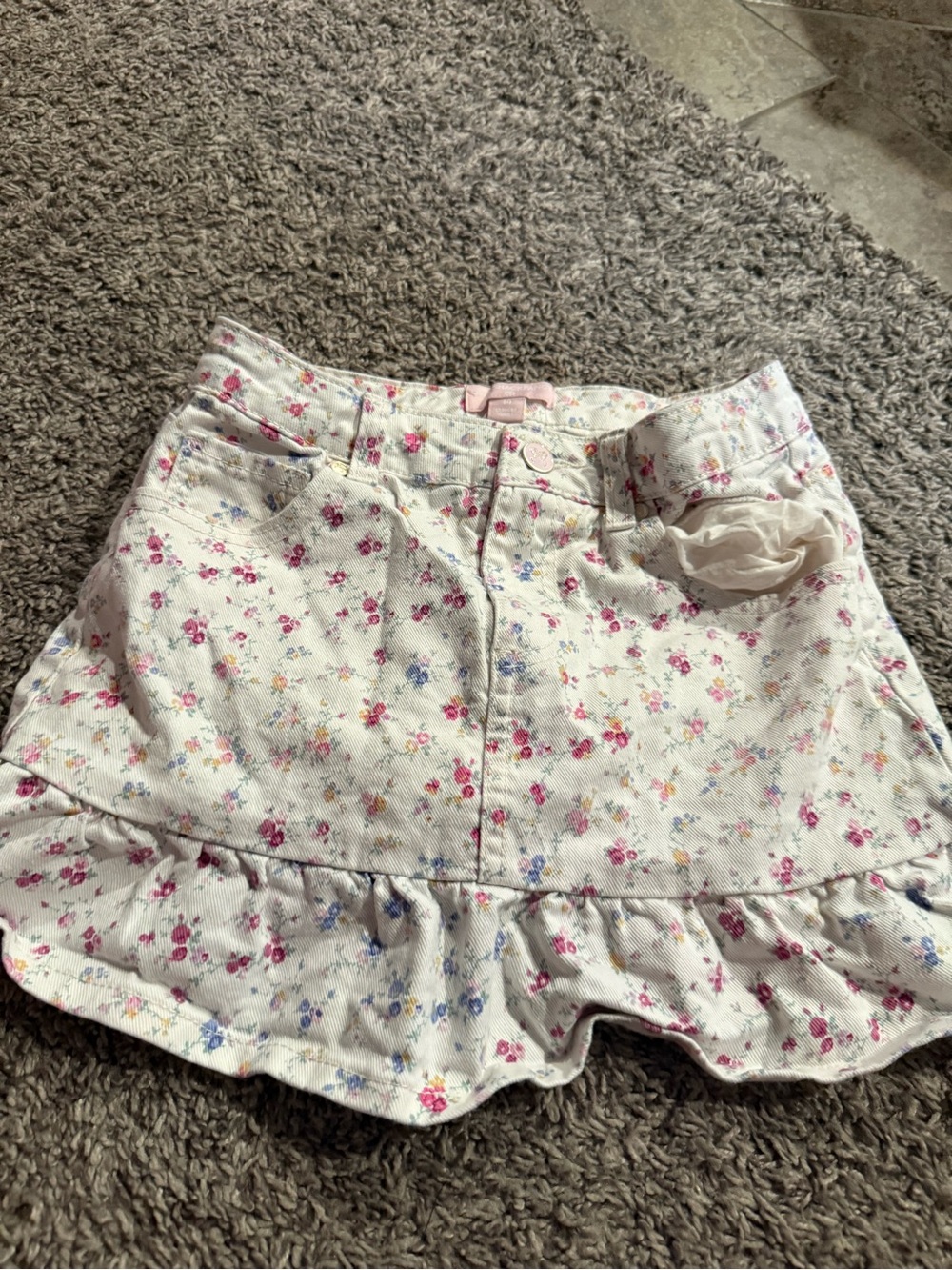 🍊Girls' Olivia Sunrise Patchwork Ruffle Hem Denim Skirt LoveShackFancy x Target